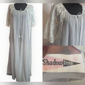 Vintags Shadowline Double Layered Peignoir Housecoat Robe